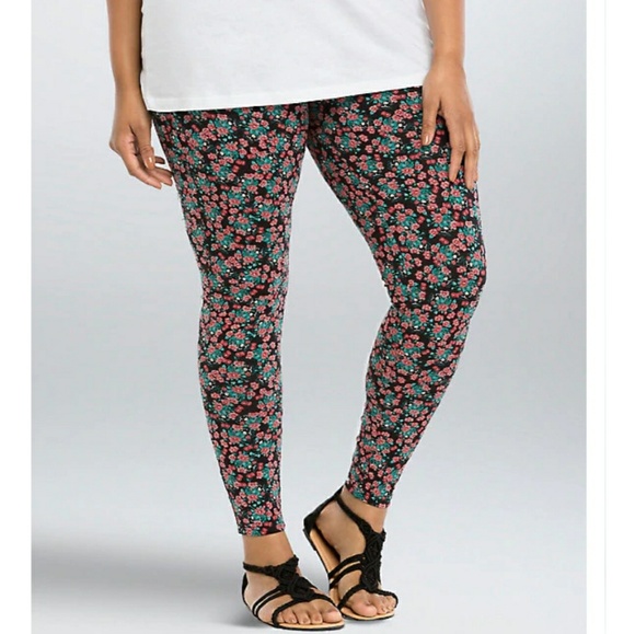 Torrid - Floral Full length Leggings - Picture 1 of 7